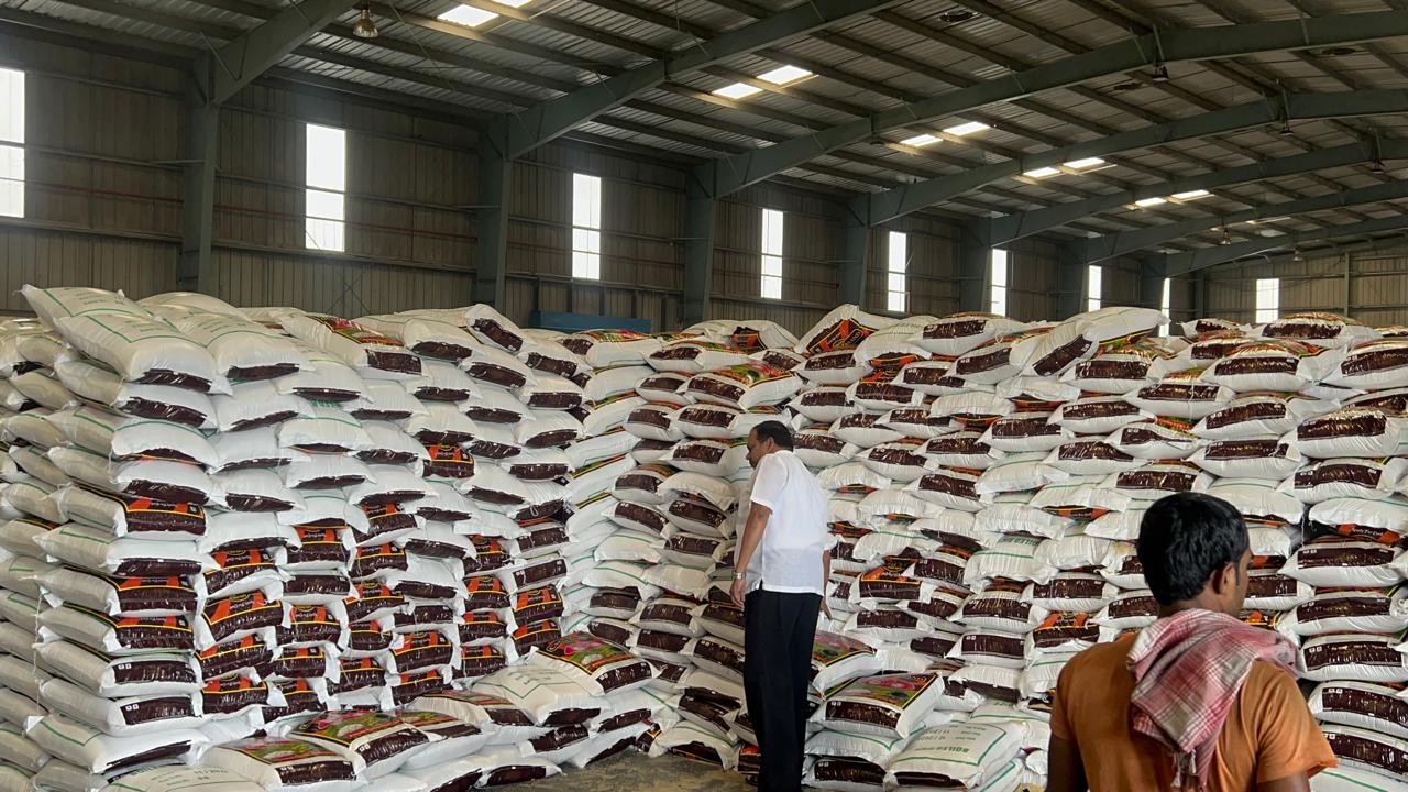 Rice bags ready for export